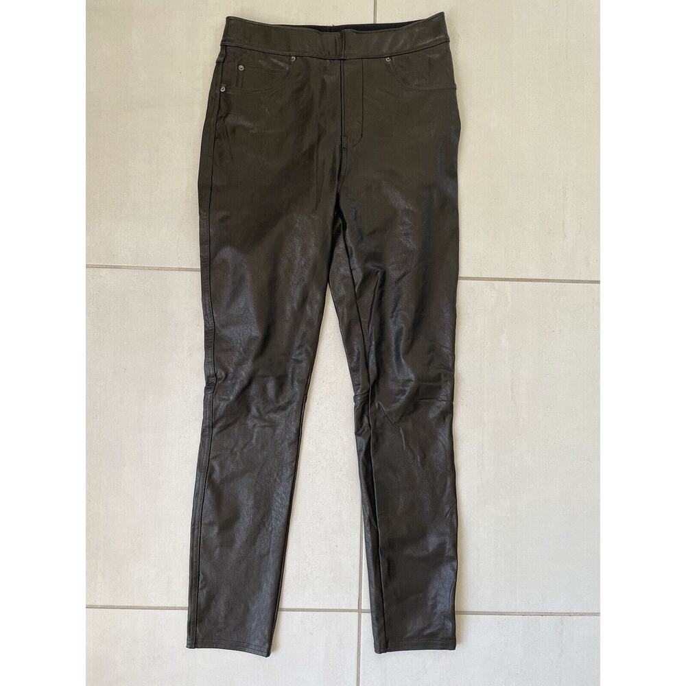 Spanx Legging Pants Faux Leather High Waist Pull On Stretch